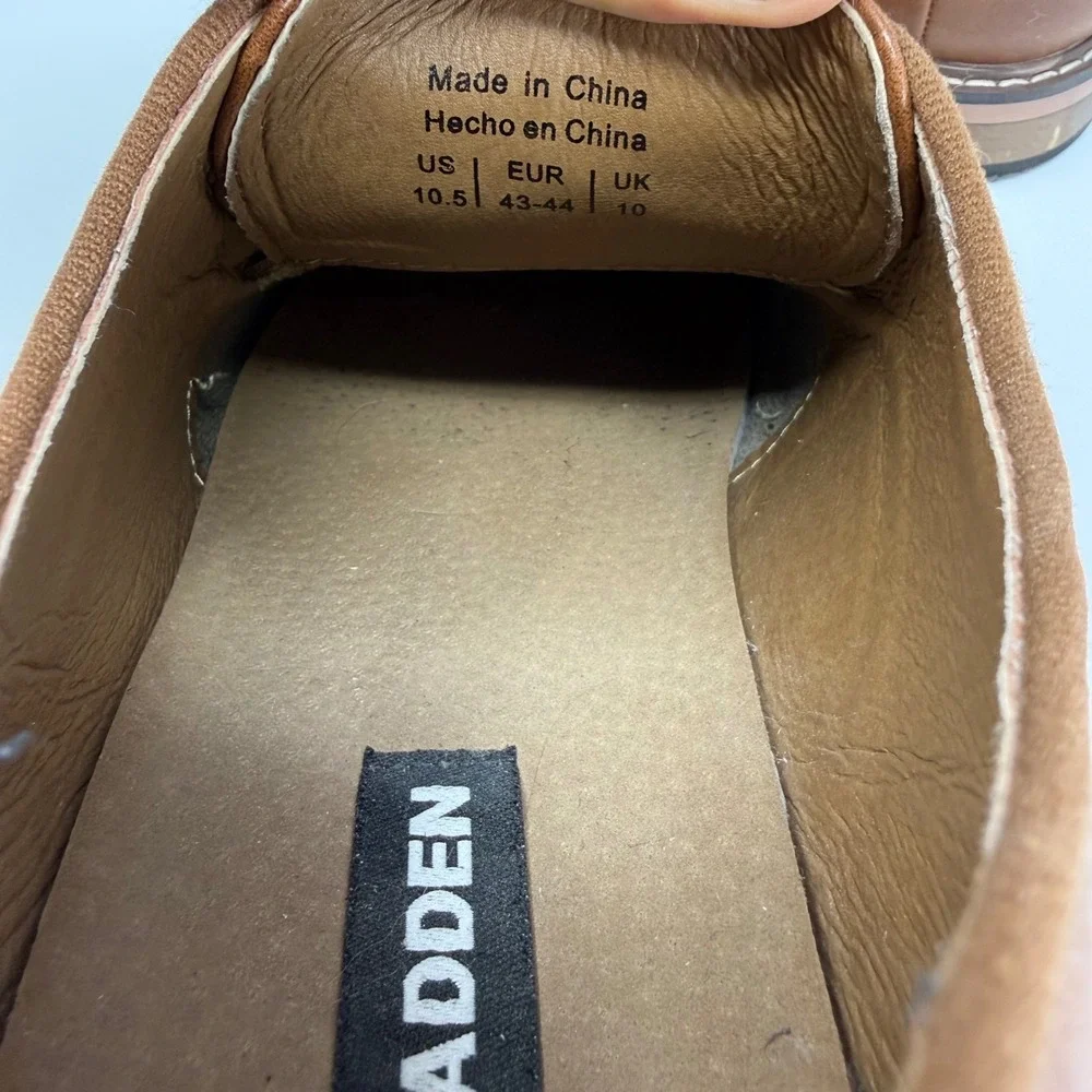Madden Oxford Dress Shoes 10.5 Brown Cognac Perforated Toe Business Casual Mens